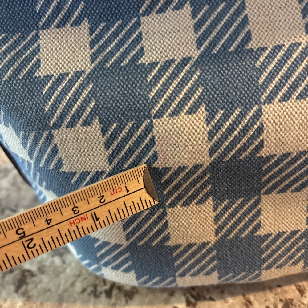 Vintage Y2K DOONEY & BOURKE Houndstooth Checkered Blue White Hobo Bag Purse VGUC - Picture 8 of 16